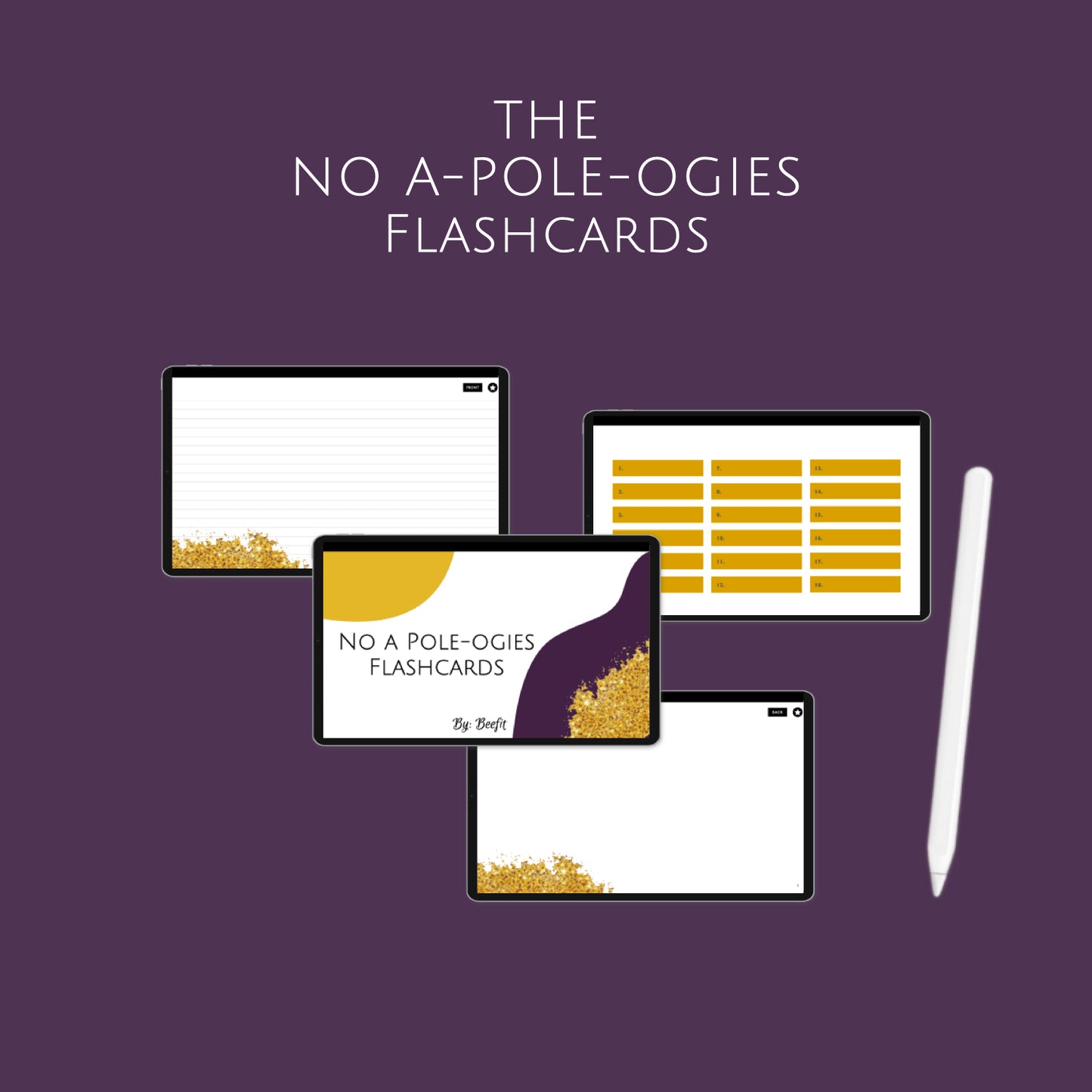 THE NO A-POLE-OGIES FLASHCARDS