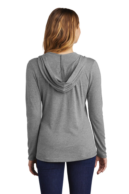 Pole Con Long Sleeve Hooded Tee-Purple Glitter