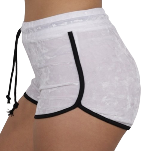 White Velvet Booty Shorts