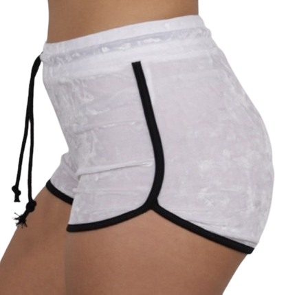 White Velvet Booty Shorts